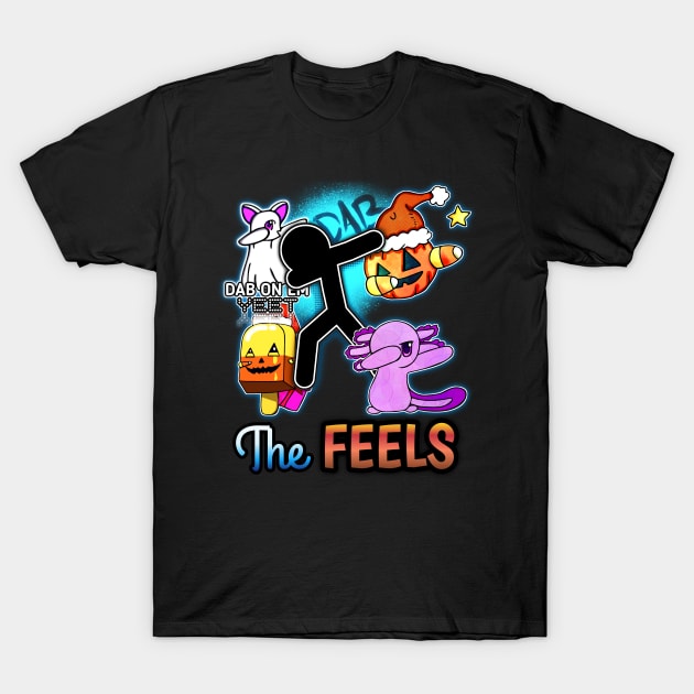 The Feels - Cute Halloween Creatures - Dabbing Yeet Meme - Funny Humor Graphic Gift Saying T-Shirt by MaystarUniverse